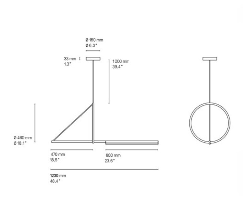 Cercle et trait  suspension pendant light  cvl cercle trait  design signed 176807 product