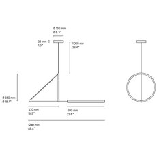 Cercle et trait  suspension pendant light  cvl cercle trait  design signed 176807 thumb