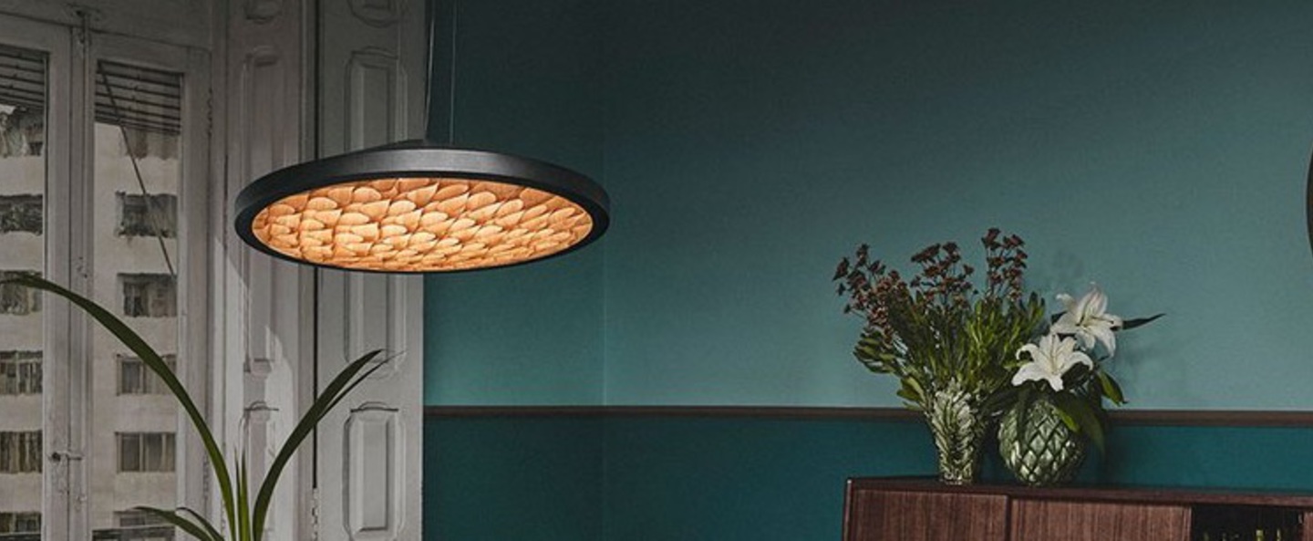banner-image Suspension cervantes led dimmable bois cerisier noir o70cm lzf normal