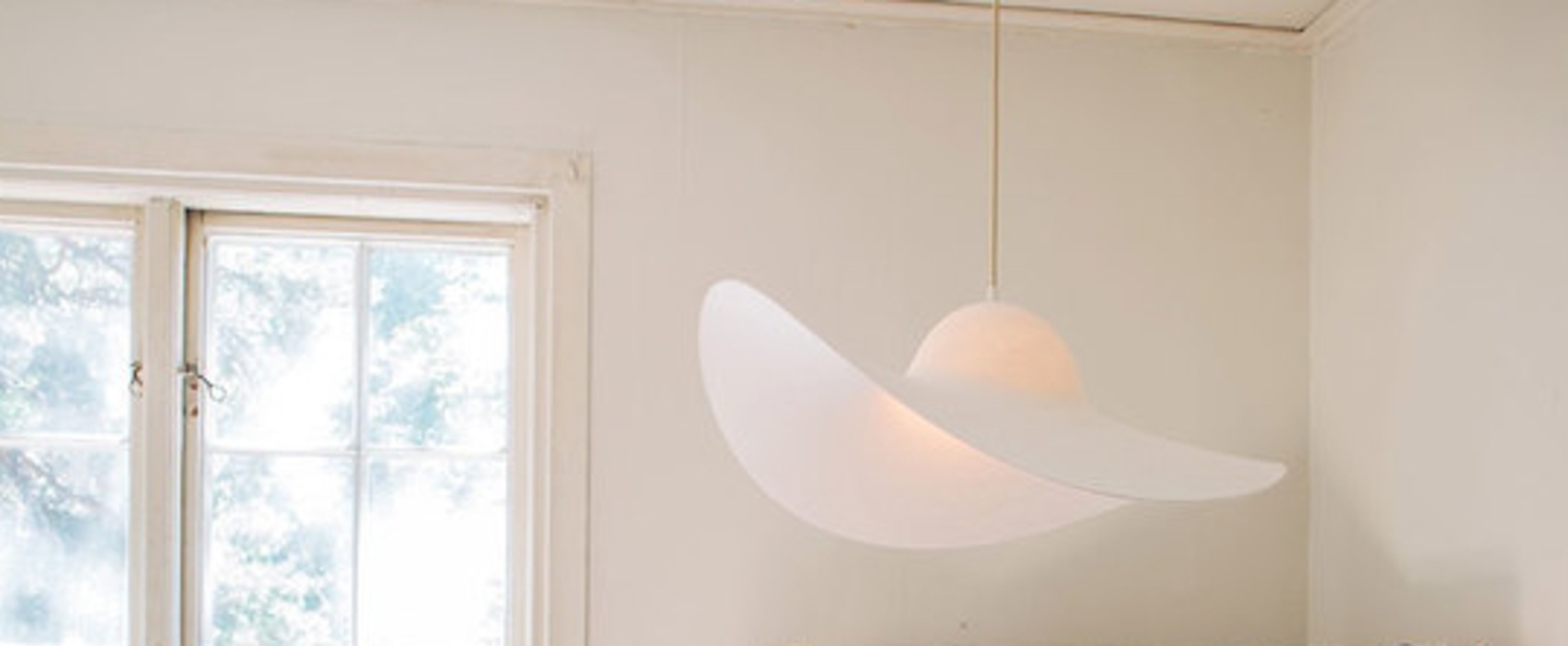 Suspension chapeau hat lamp blanc o63cm eno studio normal