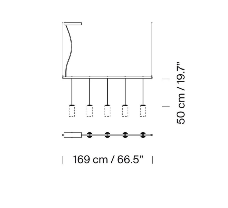 Cirio lineal rectangular canopy 1 10v  suspension  santa cole cilpa06  design signed nedgis 212126 product