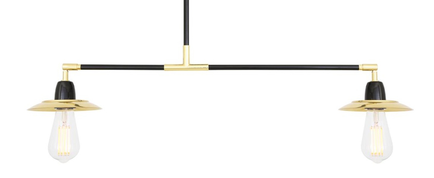 Suspension clareen noir et or l25cm h32cm mullan lighting normal