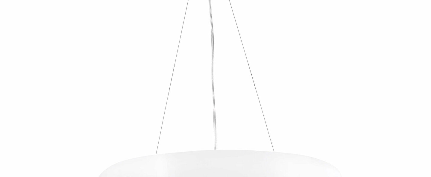 Suspension cocotte 550 blanc led 3000k 1700 lm o55cm h8cm faro normal