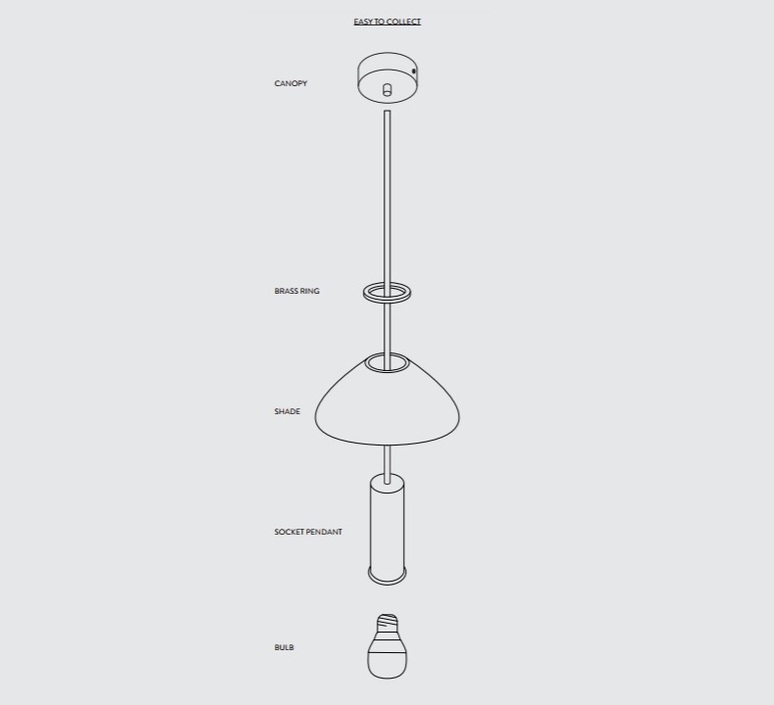 Collect lighting brass and disc shade  suspension pendant light  ferm living 5107 5126  design signed 41041 product