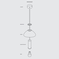 Collect lighting brass and disc shade  suspension pendant light  ferm living 5107 5126  design signed 41041 thumb