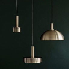 Collect lighting brass and record shade  suspension pendant light  ferm living 5107 5145  design signed 37139 thumb