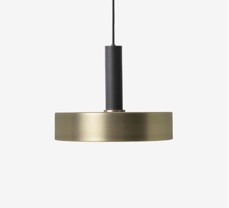 Collect lighting brass and disc shade  suspension pendant light  ferm living 5107 5126  design signed 40778 product