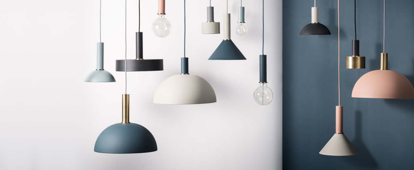 banner-image Suspension collect lighting noir laiton gris clair o12cm h22cm ferm living normal