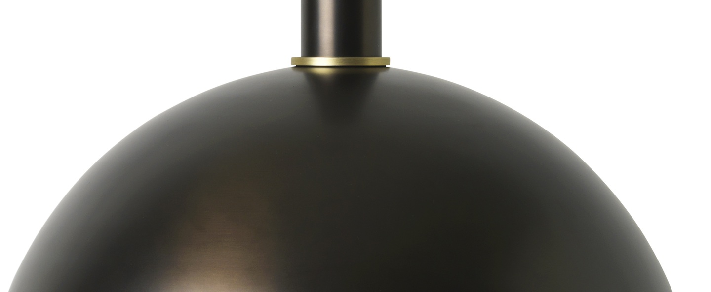 banner-image Suspension collect lighting socket high dome laiton noir l38cm o33cm ferm living normal