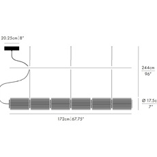 Column 6 cylindres lukas peet suspension pendant light  andlight col 175 6 p h cbn 27 dal 230  design signed nedgis 164416 thumb