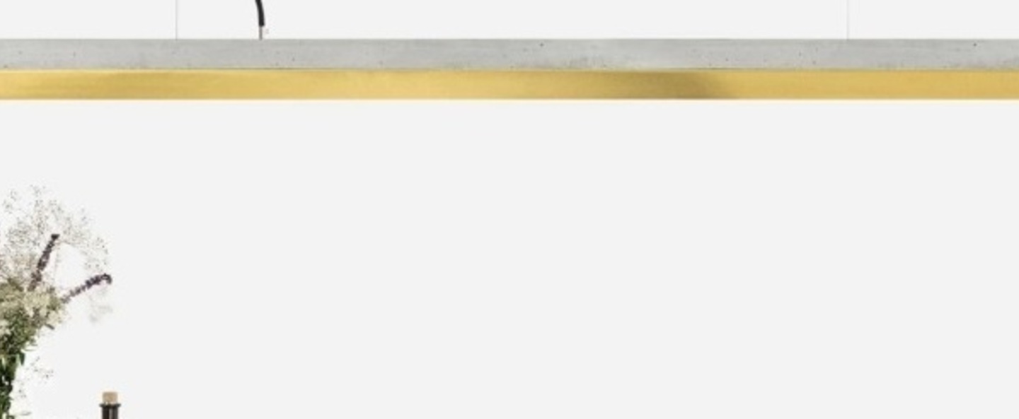banner-image Suspension concrete brass long beton clair laiton led 4000k 2600lm l182cm h8cm gantlights normal
