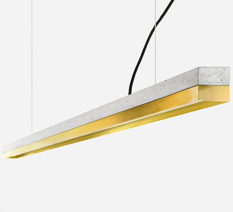 Concrete brass long stefan gant suspension pendant light  gantlights  c3 hg ms dc  design signed nedgis 119627 product