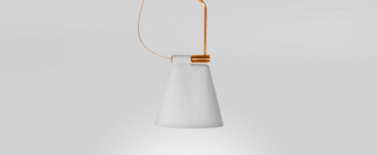 banner-image Suspension cone light s1 blanc mat cuivre l30cm h156cm b lux normal