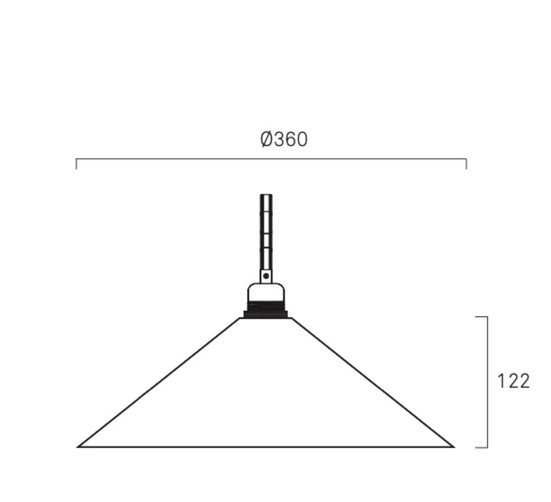 Cone shade medium included middle suspension pendant light  frama fr 2828  design signed nedgis 163363 product