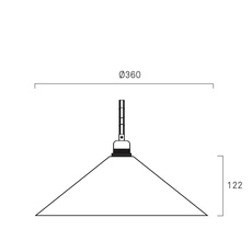 Cone shade medium included middle suspension pendant light  frama fr 2828  design signed nedgis 163363 thumb