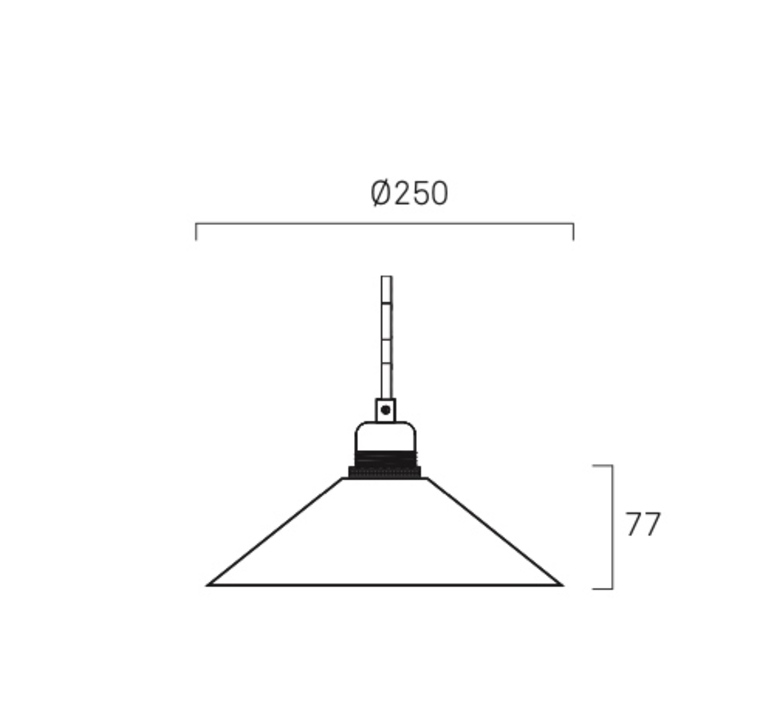 Cone shade small included middle suspension pendant light  frama fr 2827  design signed nedgis 163359 product