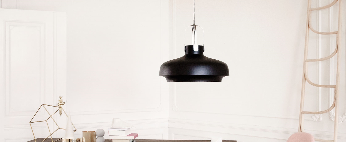 Suspension copenhagen pendant sc8 noir mat o60cm h53cm andtradition normal