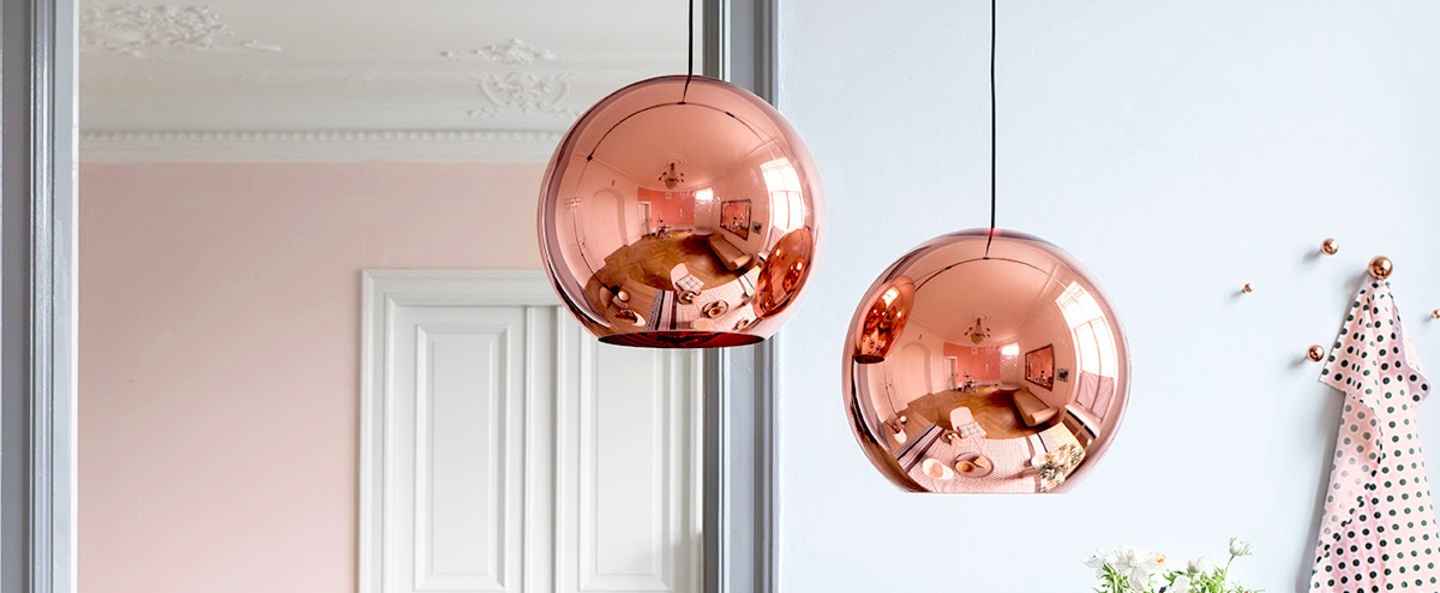 Suspension copper round cuivre o40cm tom dixon normal