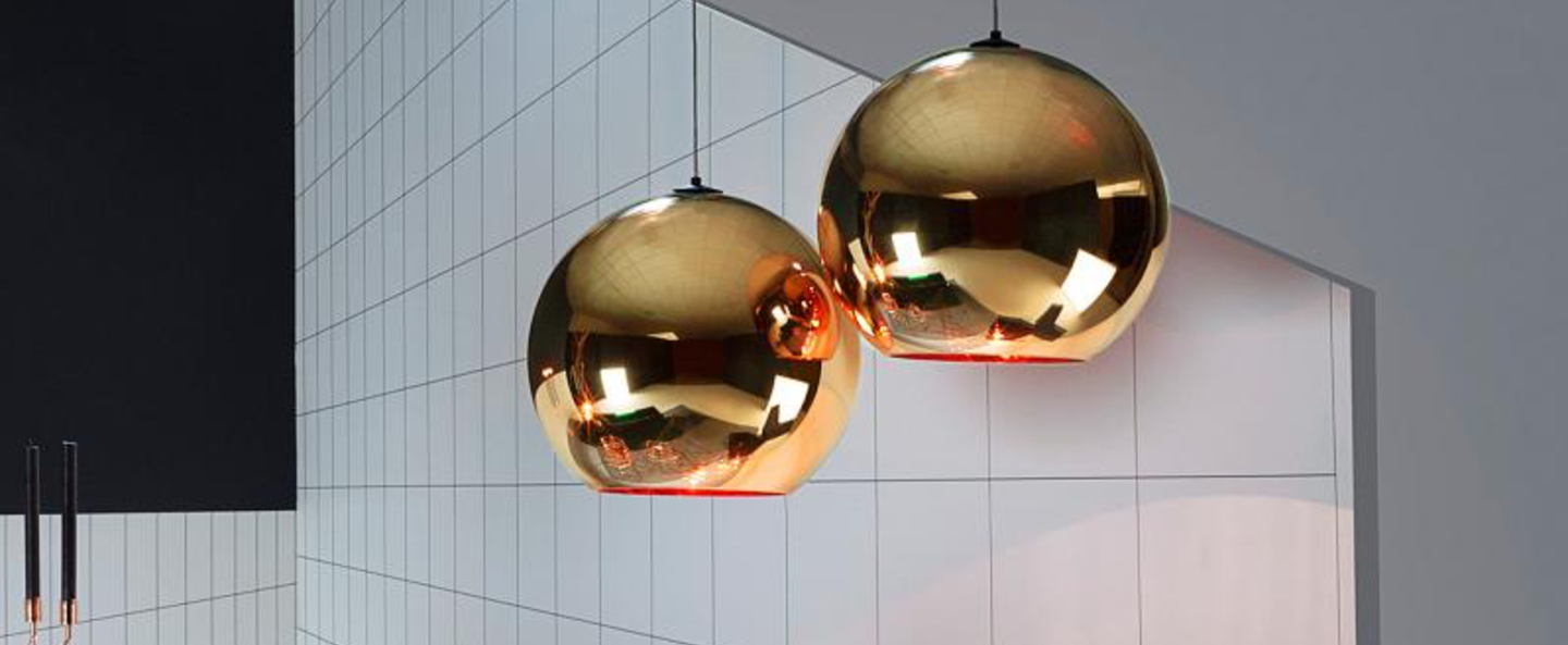 Suspension copper round or o40cm tom dixon normal