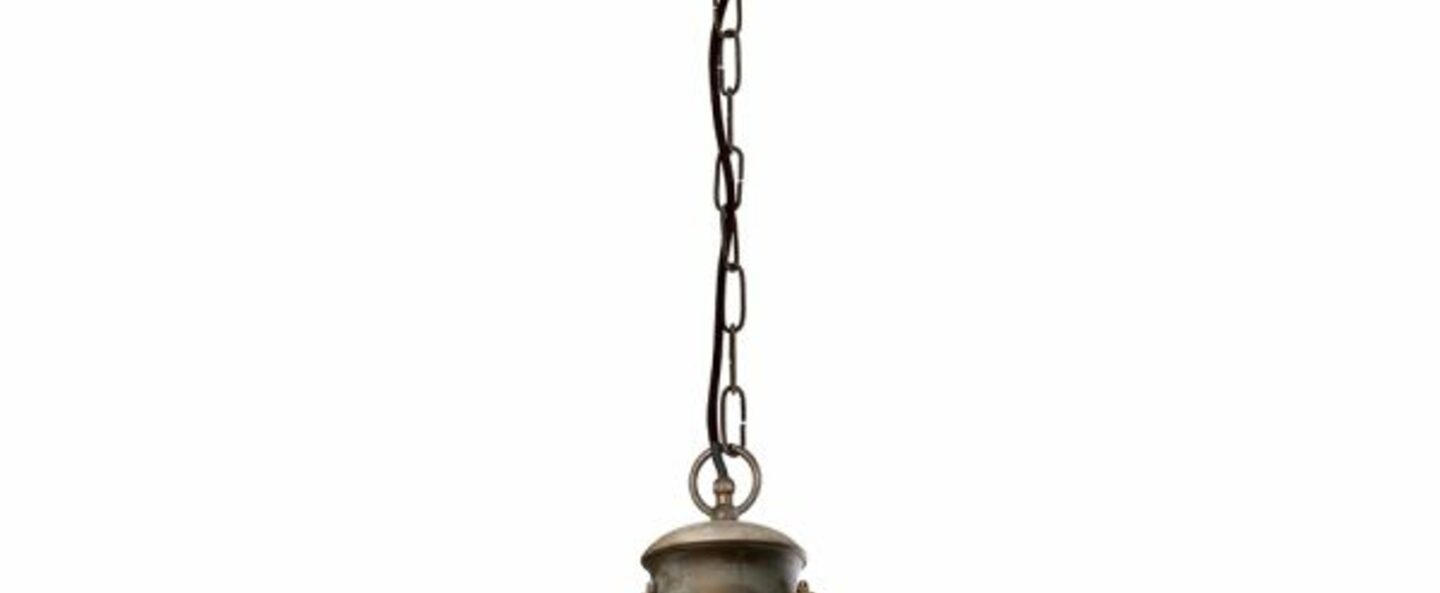 Suspension cortez 1746 cuivre laiton vieilli ip44 l15cm h98cm moretti luce normal