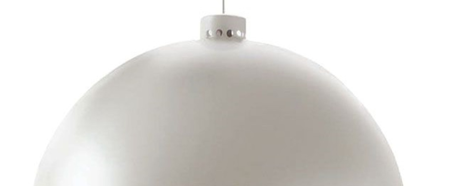 Suspension coupole blanc o45cm h24cm nemo lighting normal