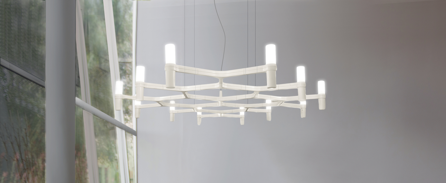 banner-image Suspension crown plana mega acier poli l172cm h16cm nemo lighting normal