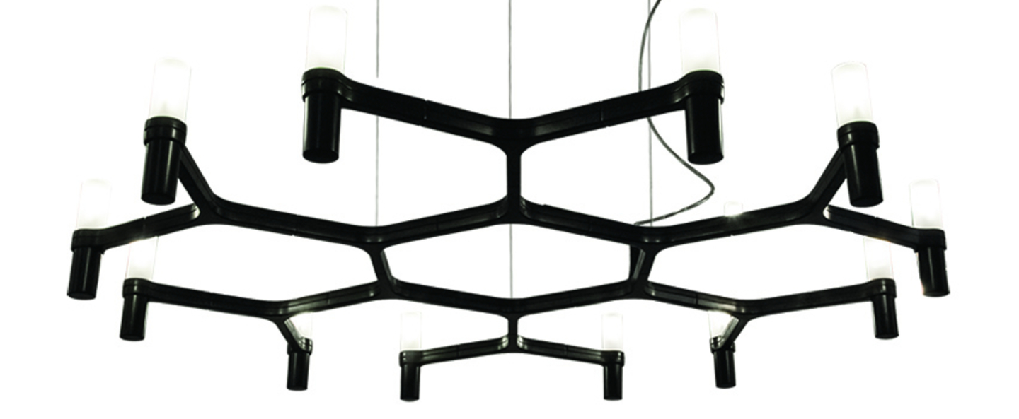 Suspension crown plana minor noir l109cm h16cm nemo lighting normal