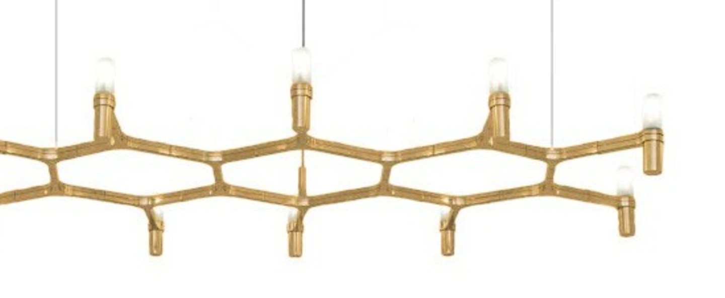 Suspension crown plana plaque or l150cm h16cm nemo lighting normal