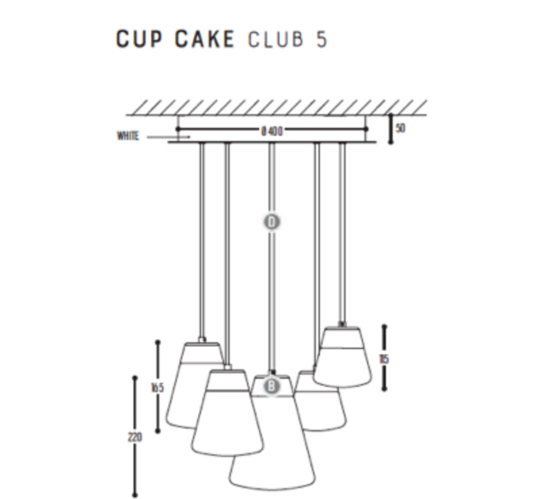 Cup cake club 5 susanne uerlings suspension pendant light  dark 1071 02 804002 01  design signed nedgis 68150 product