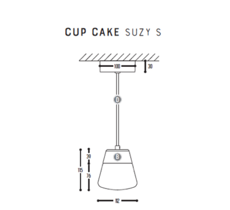 Cup cake suzy s susanne uerlings suspension pendant light  dark 1065 02 804002 01  design signed nedgis 68162 product