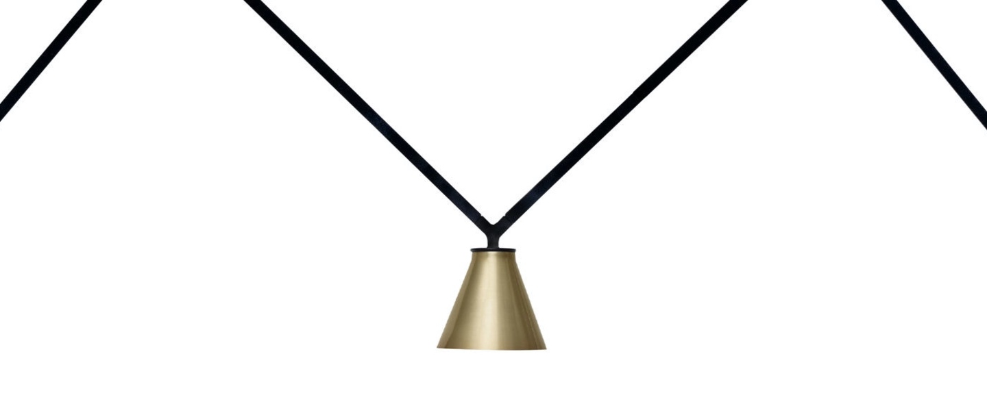 banner-image Suspension dabliu cone noir led 2700k 400lm l130cm h42cm nemo lighting normal