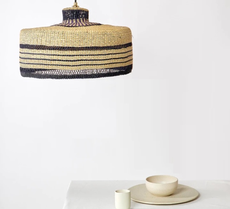 Deeply s stripe sara efia reddin suspension pendant light  golden editions deeply s stripe natural blue  design signed nedgis 176492 product