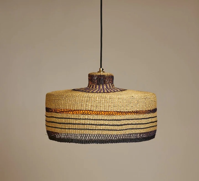 Deeply s stripe sara efia reddin suspension pendant light  golden editions deeply s stripe natural blue  design signed nedgis 176493 product