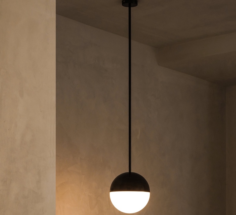 Disco half and half mauricio obarrio suspension pendant light  contain dsc 117 total matte black  design signed nedgis 146795 product