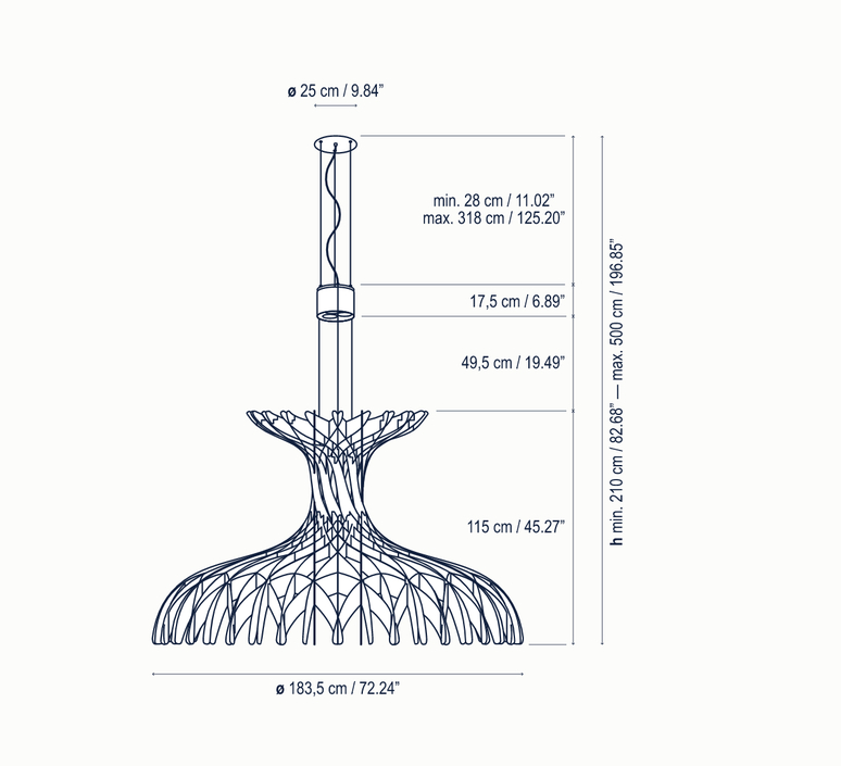 Dome 180 benedetta tagliabue suspension pendant light  bover 2581821400 p812  design signed nedgis 127878 product