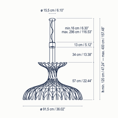 Dome 90 benedetta tagliabue suspension pendant light  bover 2580921400 p811  design signed nedgis 127851 thumb