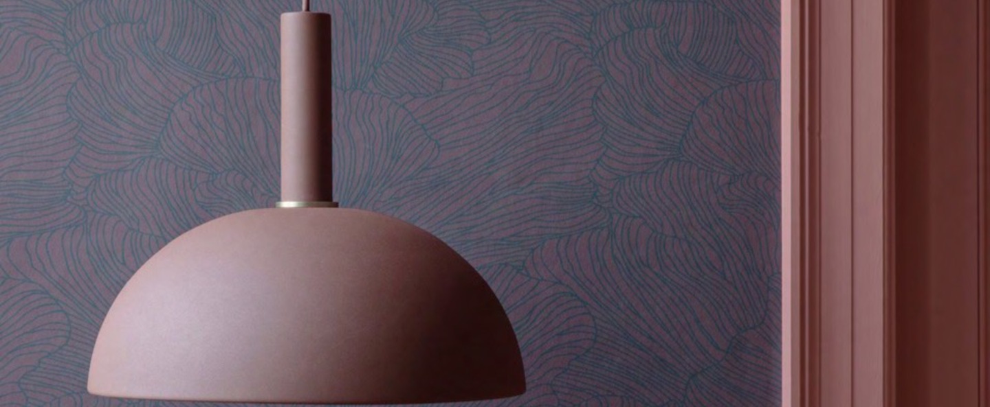 banner-image Suspension dome shade rouge o38cm h16cm ferm living normal