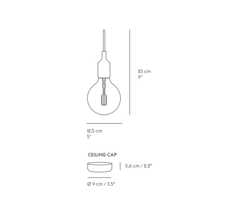 E27 avec rosace mattias stahlbom suspension pendant light  muuto 13332 24050  design signed nedgis 169619 product