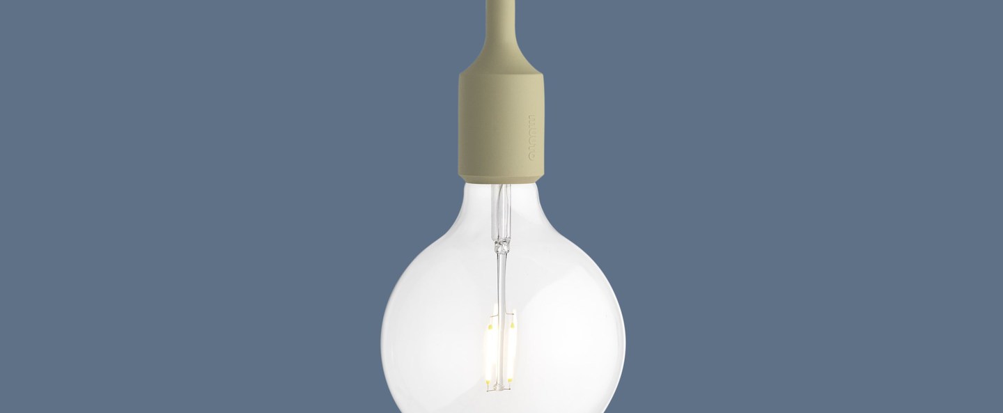 Suspension e27 beige led o12 5cm h23cm muuto normal