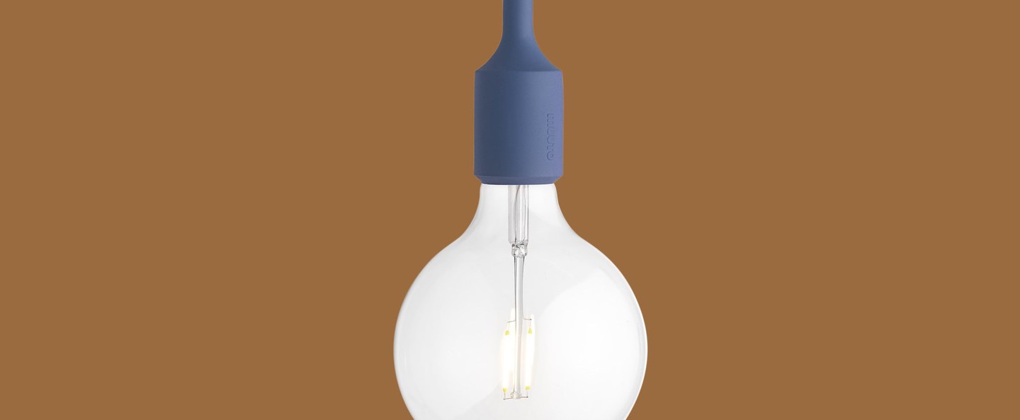 Suspension e27 bleu clair led o12 5cm h23cm muuto normal