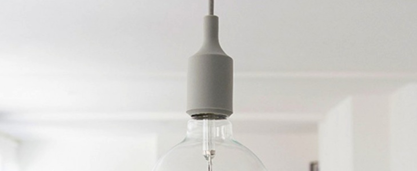 Suspension e27 gris clair led h23cm o12 5cm muuto normal