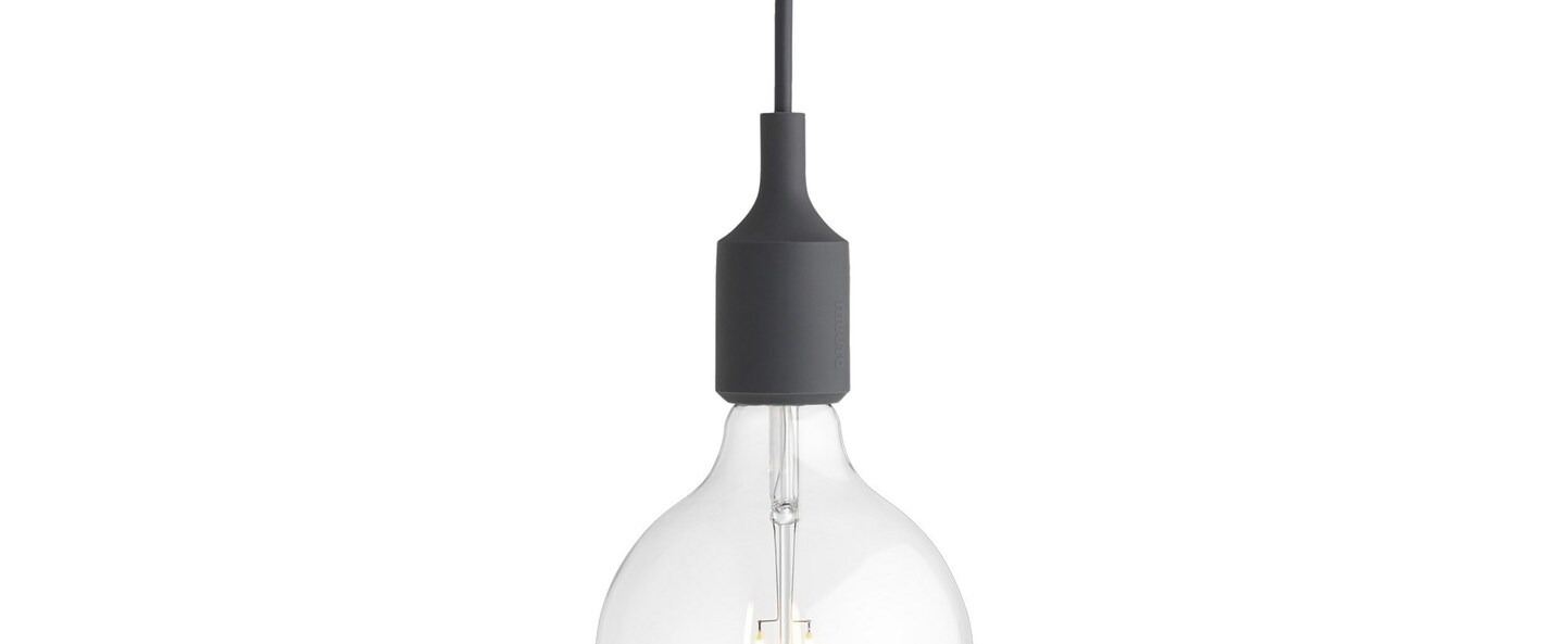 Suspension e27 gris fonce led h23cm o12 5cm muuto normal