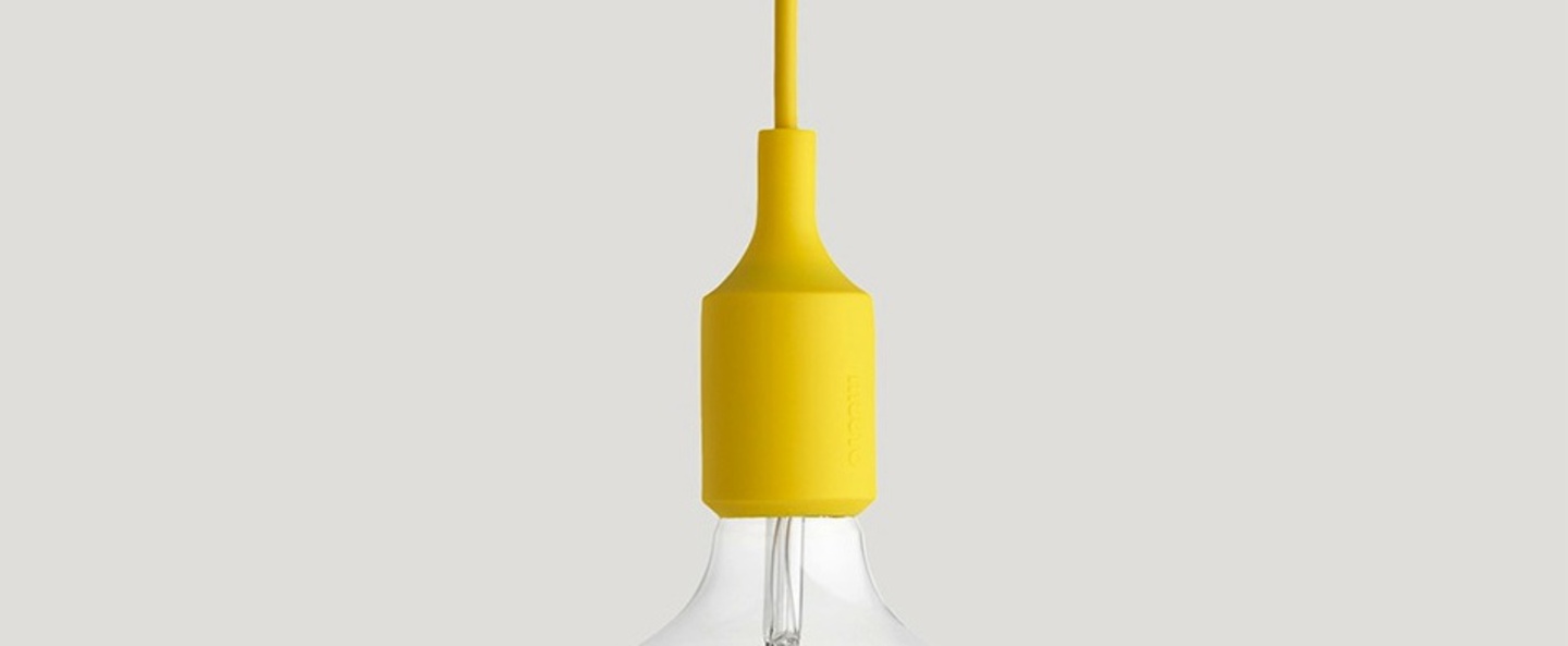 Suspension e27 jaune led h23cm o12 5cm muuto normal