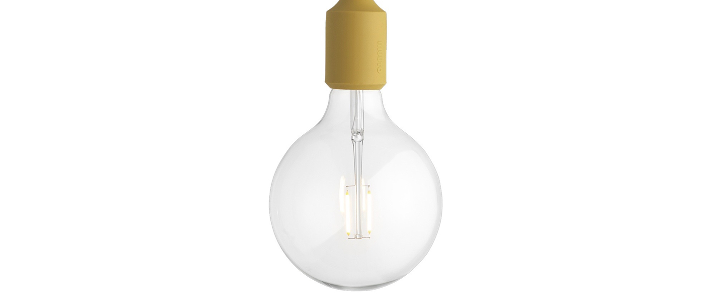 Suspension e27 moutarde led h23cm o12 5cm muuto normal