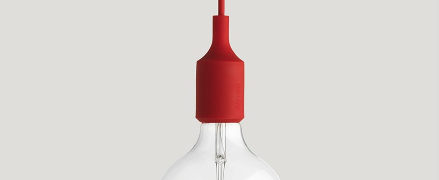 Suspension e27 rouge led h23cm o12 5cm muuto normal