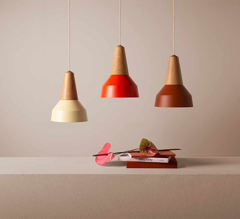 Eikon basic julia mulling et niklas jessen suspension pendant light  schneid eikon basic oak amber white canopy  design signed nedgis 106484 product