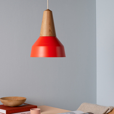 Eikon basic julia mulling et niklas jessen suspension pendant light  schneid eikon basic oak poppy red white canopy  design signed nedgis 106469 thumb