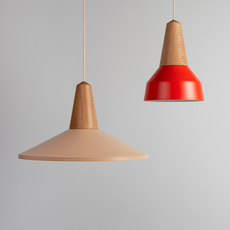 Eikon basic julia mulling et niklas jessen suspension pendant light  schneid eikon basic oak poppy red white canopy  design signed nedgis 106470 thumb