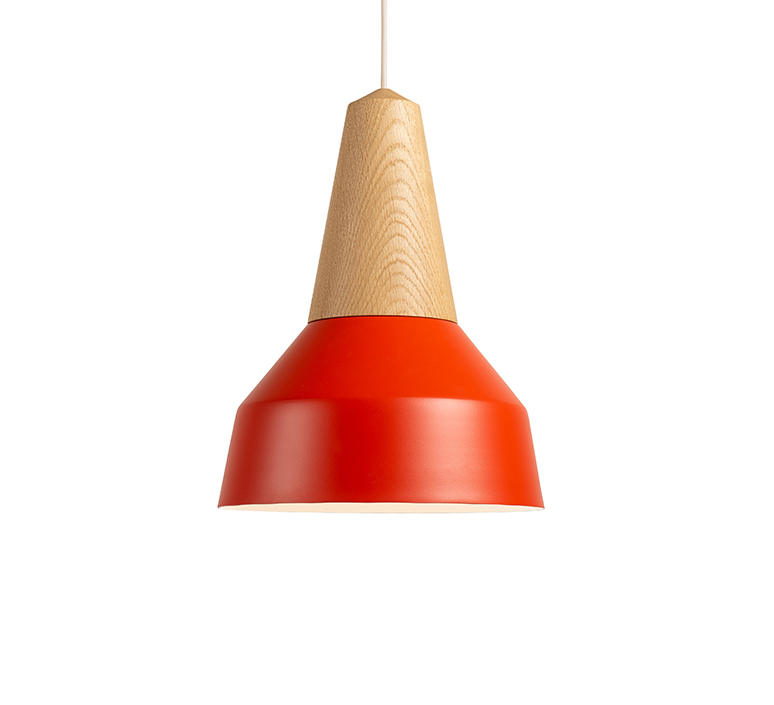 Eikon basic julia mulling et niklas jessen suspension pendant light  schneid eikon basic oak poppy red white canopy  design signed nedgis 106472 product