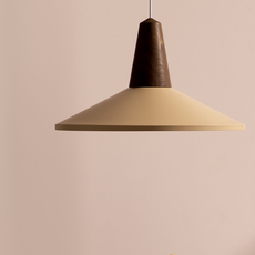 Eikon shell julia mulling et niklas jessen suspension pendant light  schneid eikon shell walnut peach sherbet white canopy  design signed nedgis 106572 thumb